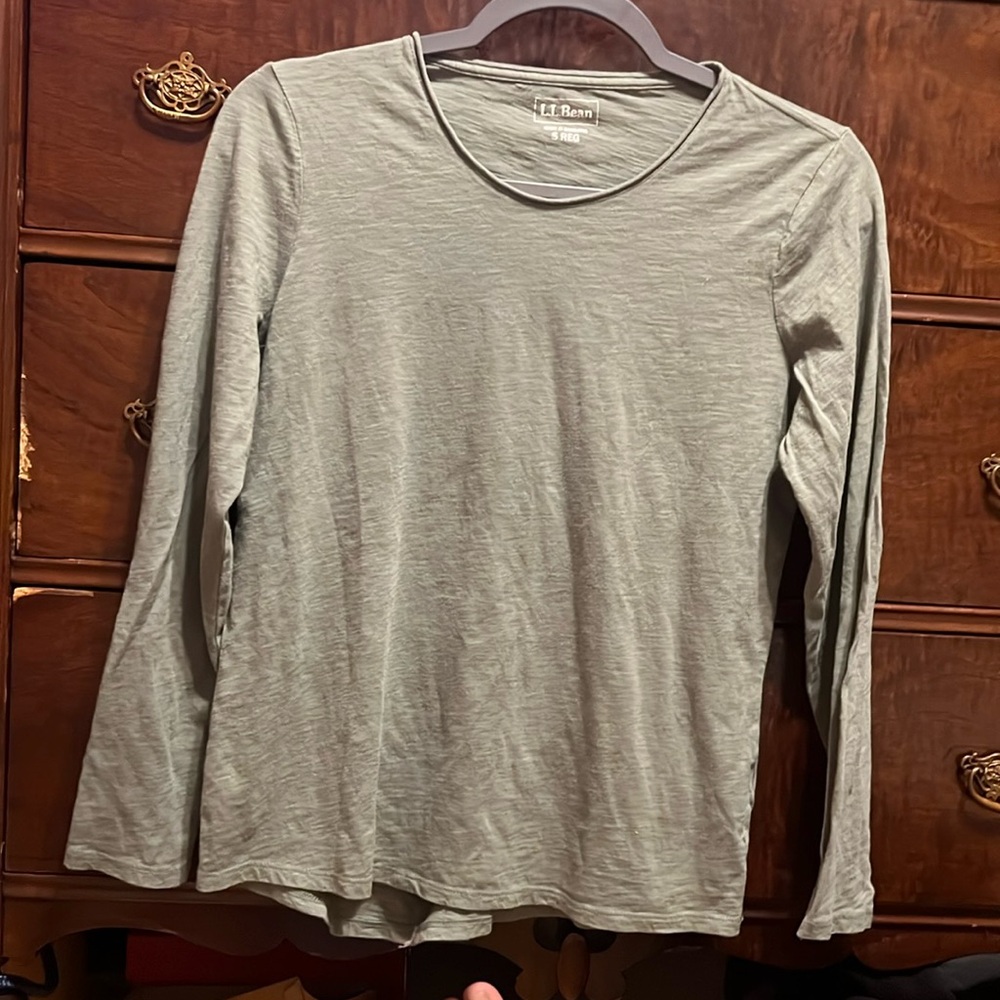 L.L. Bean scoop neck tee.